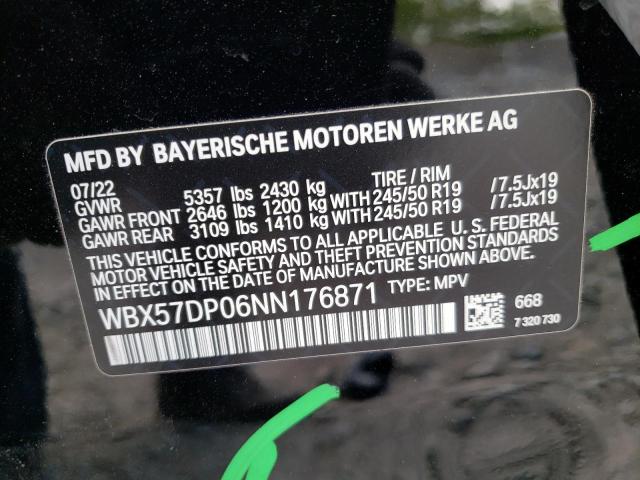 WBX57DP06NN176871 - 2022 BMW X3 XDRIVE30I BLACK photo 14