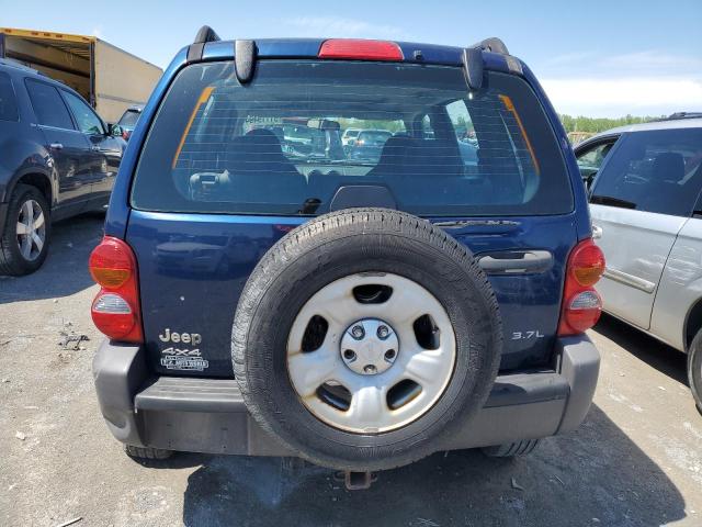 1J4GL48K84W119334 - 2004 JEEP LIBERTY SPORT BLUE photo 6