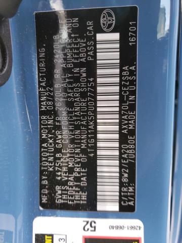 4T1G11AK5PU077754 - 2023 TOYOTA CAMRY SE NIGHT SHADE BLUE photo 13