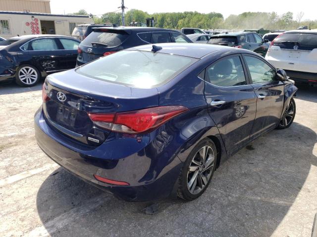 5NPDH4AE0EH529261 - 2014 HYUNDAI ELANTRA SE BLUE photo 3