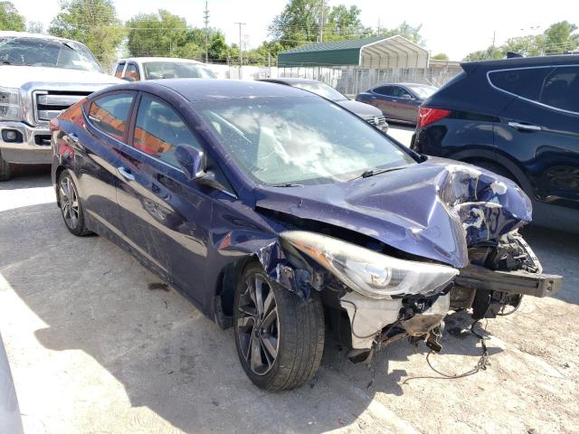 5NPDH4AE0EH529261 - 2014 HYUNDAI ELANTRA SE BLUE photo 4