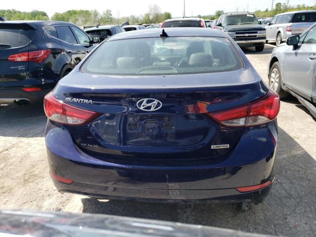 5NPDH4AE0EH529261 - 2014 HYUNDAI ELANTRA SE BLUE photo 6