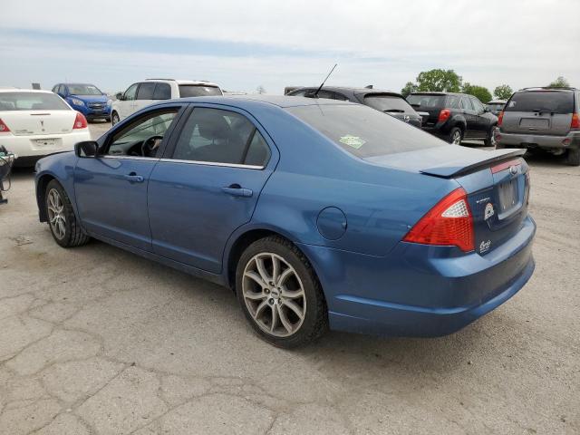 3FAHP0HA2AR376475 - 2010 FORD FUSION SE BLUE photo 2