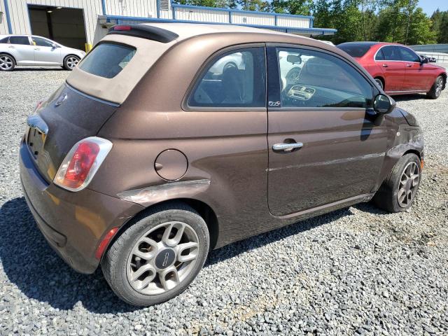 3C3CFFDR0DT754133 - 2013 FIAT 500 POP BROWN photo 3