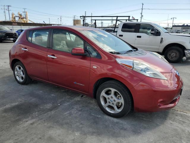 JN1AZ0CP3BT001733 - 2011 NISSAN LEAF SV RED photo 4