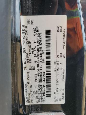 5LMCJ4C9XHUL31483 - 2017 LINCOLN MKC BLACK LABEL Սև լուսանկար 12