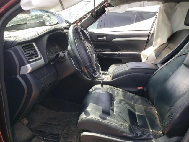 5TDJKRFH2ES010940 - 2014 TOYOTA HIGHLANDER XLE Կարմիր լուսանկար 7
