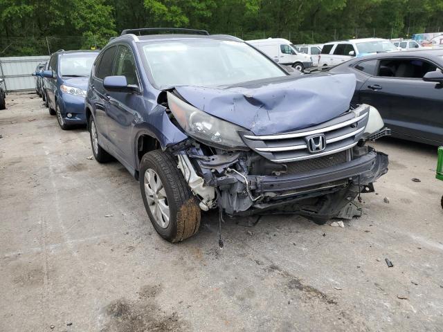 JHLRM4H74CC015546 - 2012 HONDA CR-V EXL BLUE photo 4