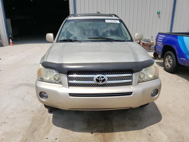 JTEEW21AX60024950 - 2006 TOYOTA HIGHLANDER HYBRID TAN photo 5