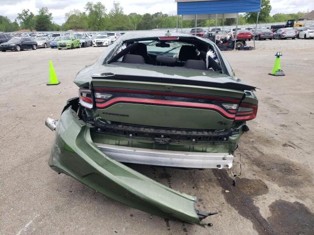 2C3CDXCT2NH221199 - 2022 DODGE CHARGER R/T GREEN photo 6