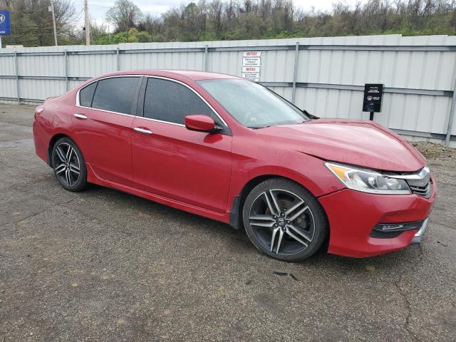 1HGCR2F16HA297927 - 2017 HONDA ACCORD SPORT SPECIAL EDITION RED photo 4