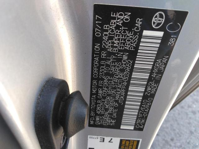 JTDKARFP4H3039652 - 2017 TOYOTA PRIUS PRIM Silber Foto 9