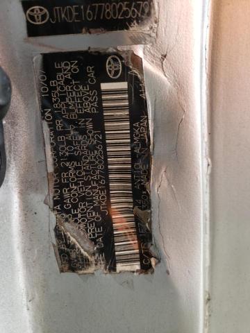 JTKDE167780256721 - 2008 TOYOTA SCION TC SILVER photo 12