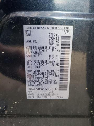 5N1AR2MM5GC612136 - 2016 NISSAN PATHFINDER S BLUE photo 13