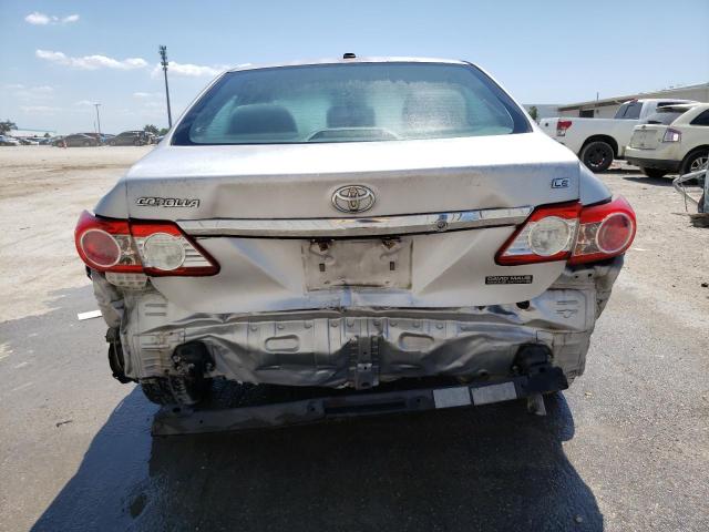 2T1BU4EE3BC664147 - 2011 TOYOTA COROLLA BASE SILVER photo 6