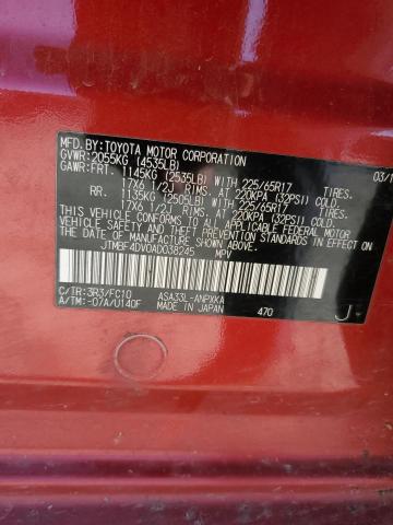 JTMBF4DV0AD038245 - 2010 TOYOTA RAV4 RED photo 13