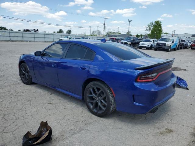 2C3CDXCT5MH626861 - 2021 DODGE CHARGER R/T BLUE photo 2