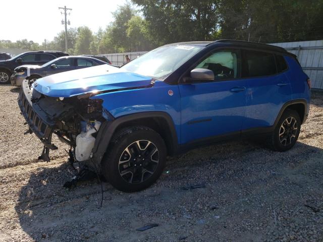 3C4NJDDB4KT686149 - 2019 JEEP COMPASS TRAILHAWK BLUE photo 1