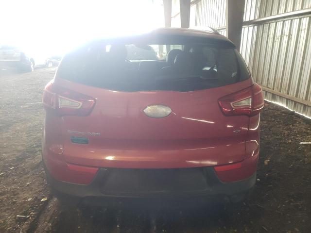 KNDPC3A26D7452717 - 2013 KIA SPORTAGE EX RED photo 6