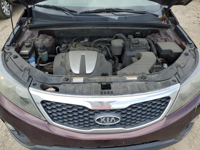 5XYKU4A21BG031873 - 2011 KIA SORENTO EX BURGUNDY photo 12