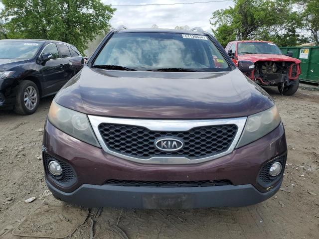 5XYKU4A21BG031873 - 2011 KIA SORENTO EX BURGUNDY photo 5