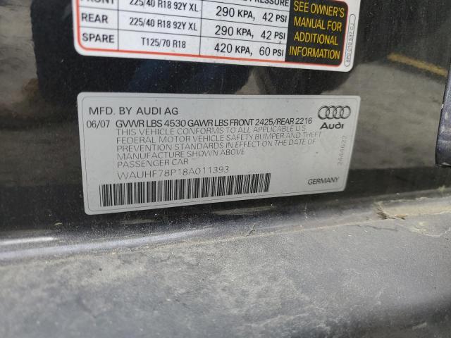 WAUHF78P18A011393 - 2008 AUDI A3 2.0 Մոխրագույն լուսանկար 12