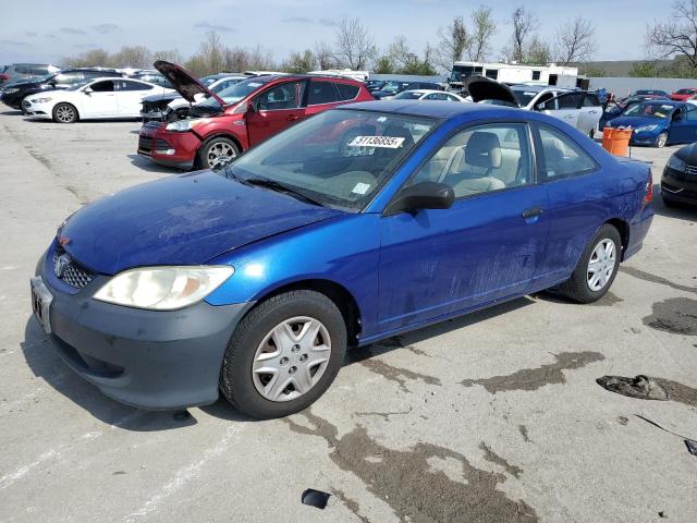 1HGEM22104L060958 - 2004 HONDA CIVIC DX VP Կապույտ լուսանկար 1