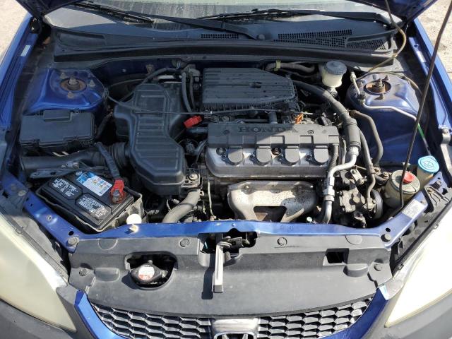 1HGEM22104L060958 - 2004 HONDA CIVIC DX VP Կապույտ լուսանկար 11