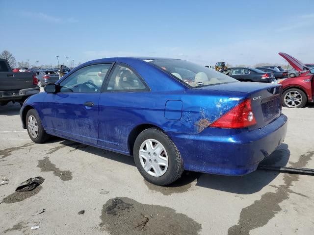 1HGEM22104L060958 - 2004 HONDA CIVIC DX VP Կապույտ լուսանկար 2