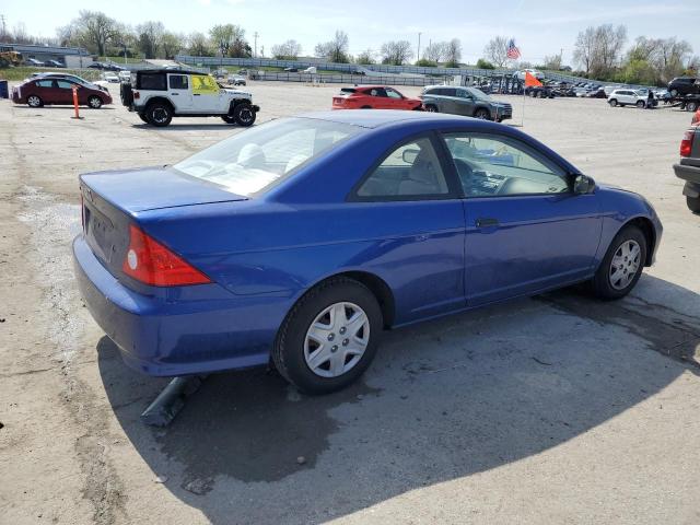 1HGEM22104L060958 - 2004 HONDA CIVIC DX VP Կապույտ լուսանկար 3