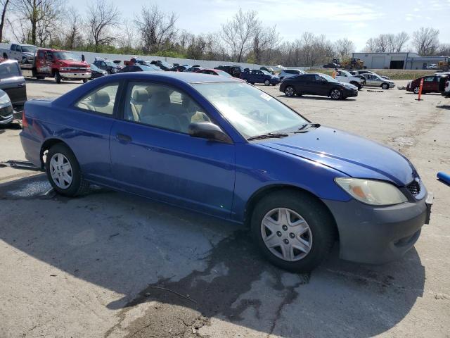 1HGEM22104L060958 - 2004 HONDA CIVIC DX VP Կապույտ լուսանկար 4