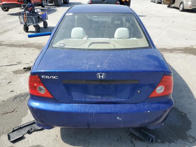 1HGEM22104L060958 - 2004 HONDA CIVIC DX VP Կապույտ լուսանկար 6