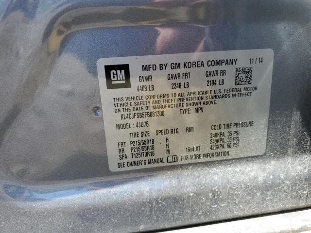 KL4CJFSB5FB081306 - 2015 BUICK ENCORE CONVENIENCE 灰色 照片 13