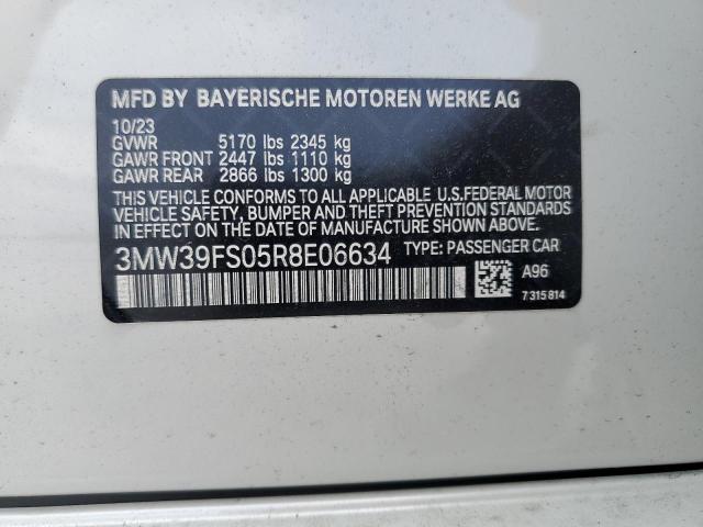 3MW39FS05R8E06634 - 2024 BMW 330XE Weiß Foto 13