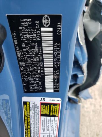 4T1G11BK7PU091444 - 2023 TOYOTA CAMRY SE NIGHT SHADE BLUE photo 12