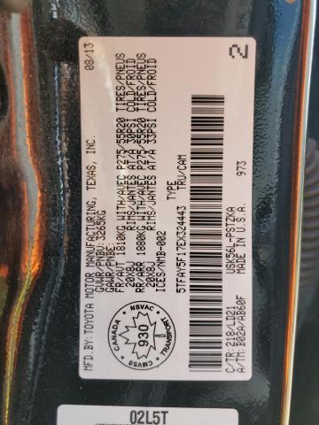 5TFAY5F17EX324443 - 2014 TOYOTA TUNDRA CREWMAX PLATINUM Qara foto 12