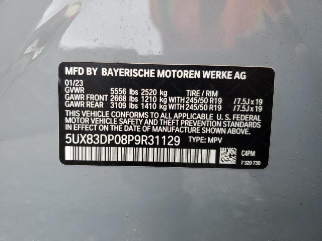 5UX83DP08P9R31129 - 2023 BMW X3 M40I GRAY photo 13