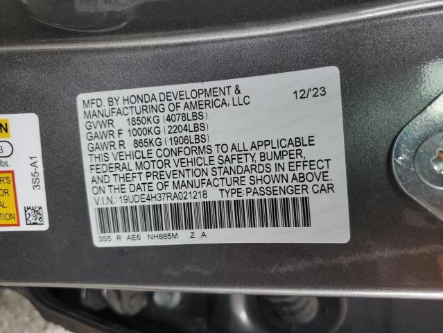19UDE4H37RA021218 - 2024 ACURA INTEGRA A-SPEC GRAY photo 12