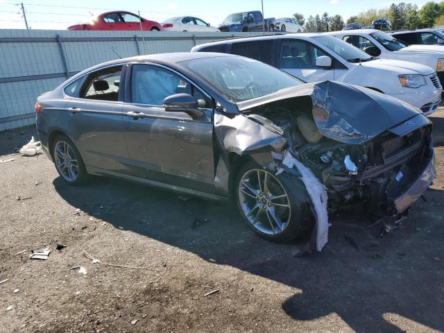 3FA6P0D91ER154339 - 2014 FORD FUSION TITANIUM GRAY photo 4