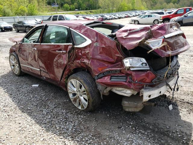 2G1145S34H9123694 - 2017 CHEVROLET IMPALA PREMIER MAROON photo 2