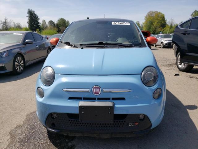 3C3CFFGE0FT549696 - 2015 FIAT 500 ELECTRIC BLUE photo 5