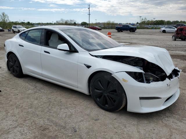 5YJSA1E59NF477471 - 2022 TESLA MODEL S თეთრი ფოტო 4