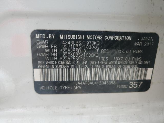 JA4AR3AU4HZ045358 - 2017 MITSUBISHI OUTLANDER ES Սպիտակ լուսանկար 14