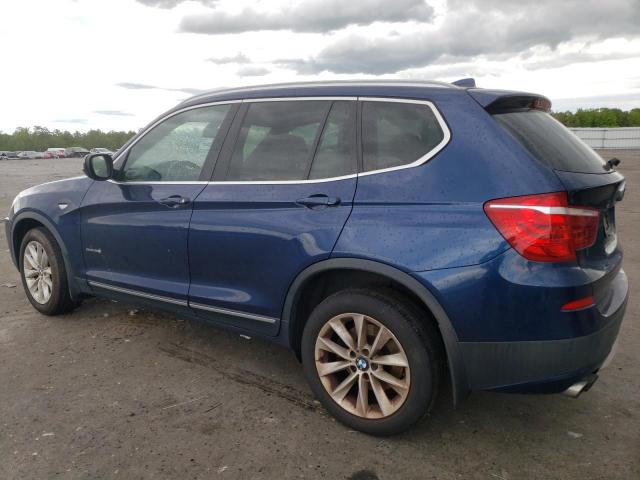 5UXWX9C56D0A08757 - 2013 BMW X3 XDRIVE28I BLUE photo 2