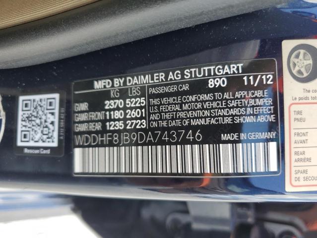 WDDHF8JB9DA743746 - 2013 MERCEDES-BENZ E 350 4MATIC BLACK photo 12