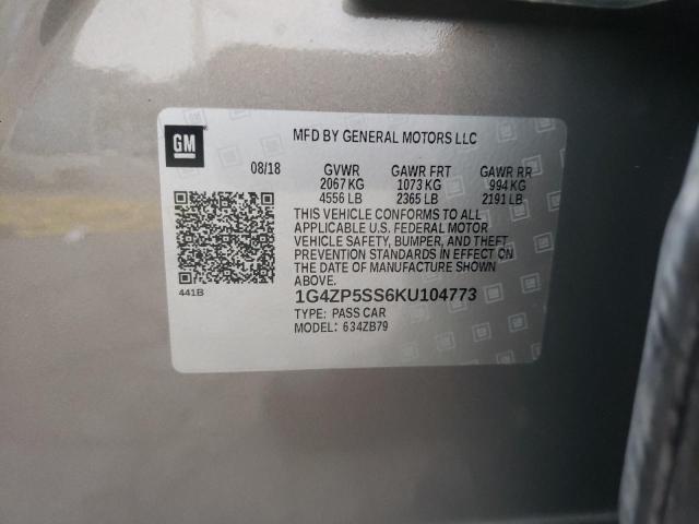 1G4ZP5SS6KU104773 - 2019 BUICK LACROSSE ESSENCE ნაცრისფერი ფოტო 13