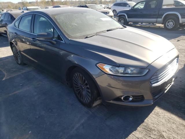 3FA6P0K98ER367209 - 2014 FORD FUSION TITANIUM GRAY photo 1