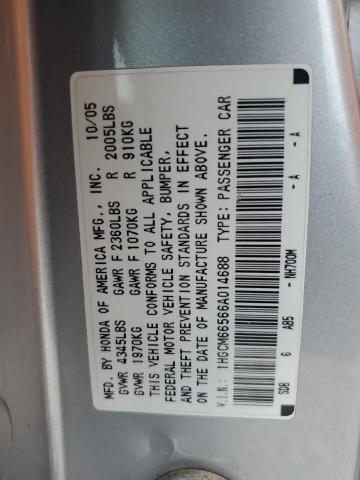 1HGCM66566A014688 - 2006 HONDA ACCORD EX SILVER photo 13