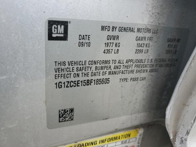 1G1ZC5E15BF185605 - 2011 CHEVROLET MALIBU 1LT Күміс фото 12