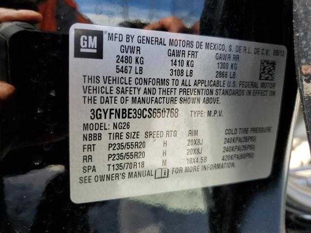 3GYFNBE39CS650768 - 2012 CADILLAC SRX PERFORMANCE COLLECTION Қара фото 13